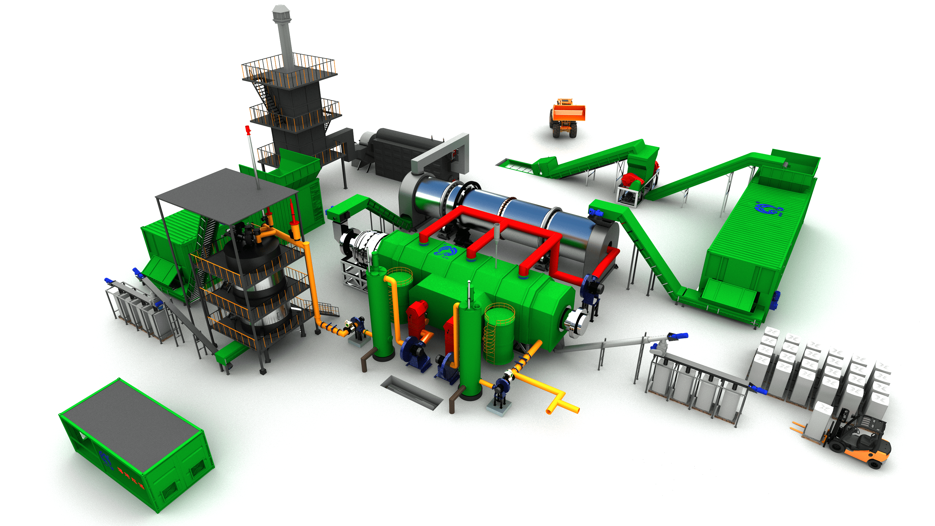 Biomass Carbonization Polygeneration Power Generation System