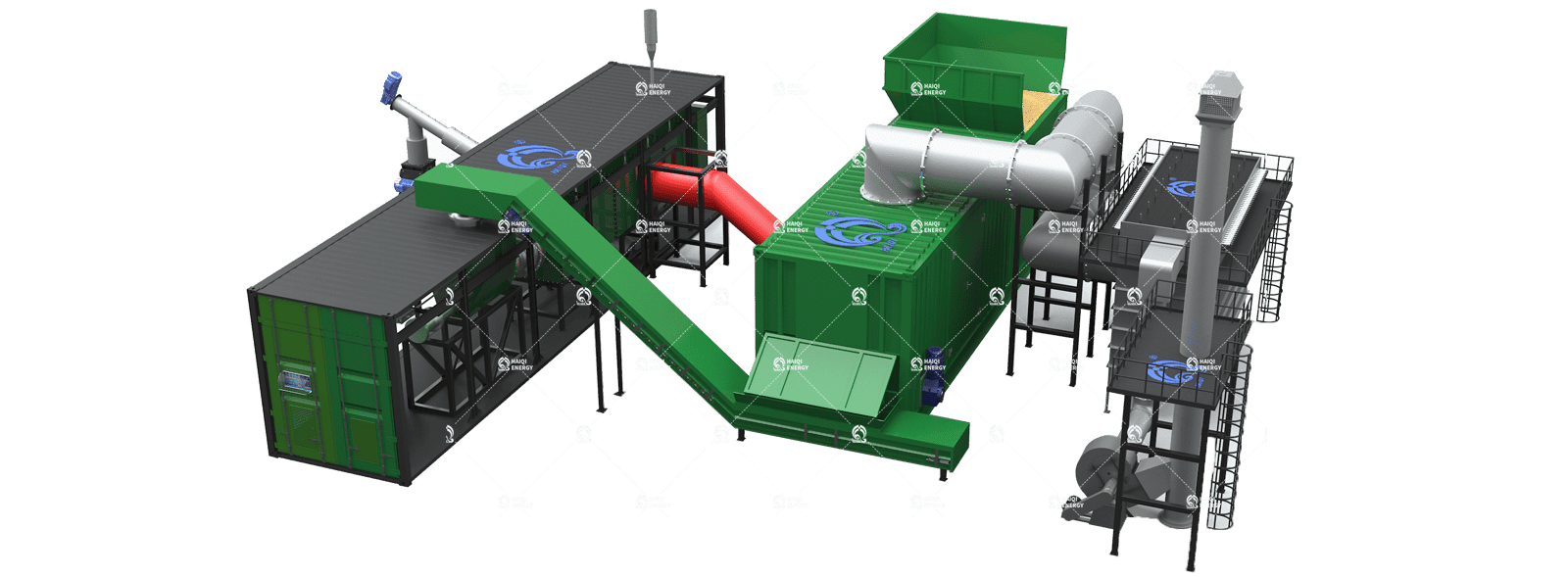 Biomass Pyrolysis Equipment Waste Heat Drying System